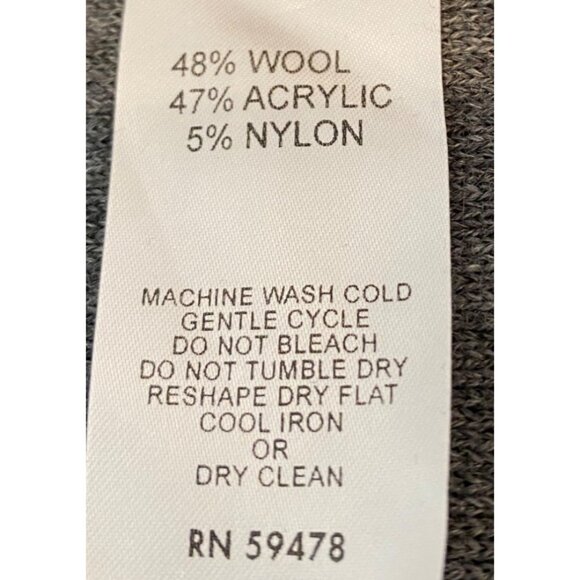 Linea Maglia Gray Black Sleeveless Knit Vest w/ Hood Wool Blend Italy Medium - Picture 4 of 7